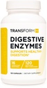 Integratore di enzimi digestivi TransformHQ (120 capsule) - 16 enzimi, supporto digestione sana