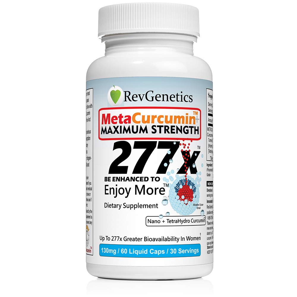 REVGENETICS MetaCurcumin 277x Super Curcumin + TetraHydroCurcumin (60 capsule liquide)