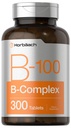 Horbäach Vitamina B-100 Complesso | 100% del valore giornaliero | 300 compresse | Vegetariano, Non OGM e Gluten