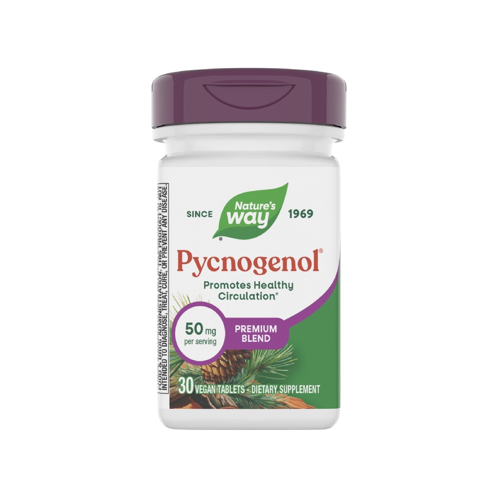 La via della natura Pycnogenol, promuove la circolazione sana*, 30 compresse vegane