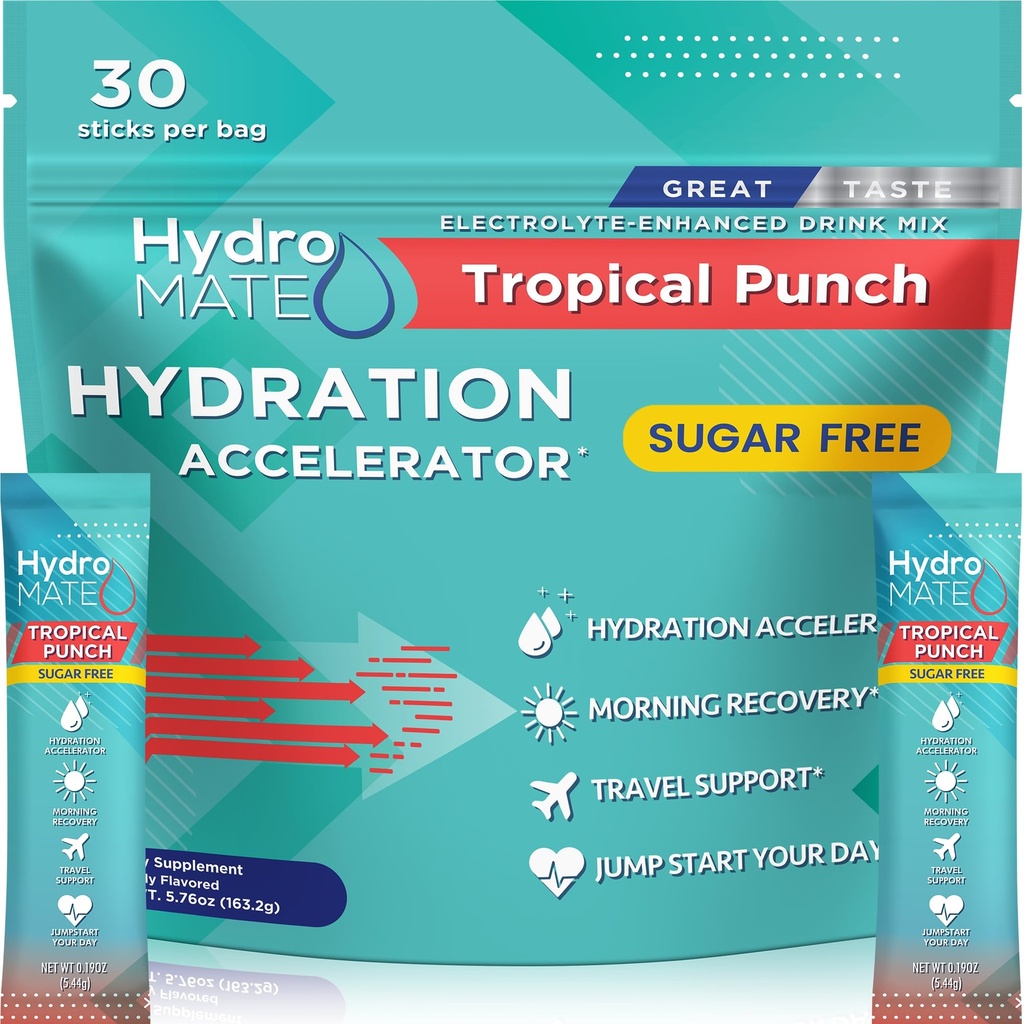 Idrazione senza zucchero Imballaggio Tropicale Punch HydroMATE 30 Sticks