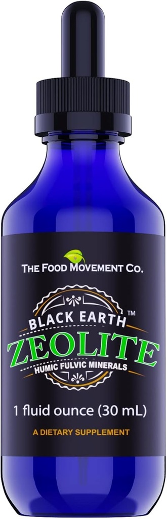 Zeolite della terra nera con gli acidi Fulvici Humic Traccia minerali per adulti e bambini per il disintossico, la salute del fegato e il supporto immunitario - 1oz