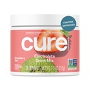 Cure Hydration | Miscela elettrolitica a base vegetale | No Aggiunto Zucchero | FSA-HSA | Polvere di rilievo di disidratazione fatta con acqua di cocco | Non-GMO | Vegan | 28 Servings Jar - Strawberry Kiwi