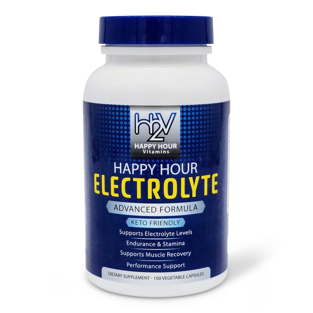 Elettrolita Pill- 100 pillole- Disidratazione, crampi muscolari, Performance, Keto & Rapid Recovery. Capsule Vegetariani w/Magnesium, Potassio, Integratore di Idratazione di Sodio e Calcio