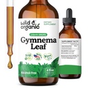 Gocce di estratto di Sylvestre e Gymnema Organic - Integratori senza zucchero di Gymnema Sylvestre - Gurmar in polvere Tintura a base di polvere - Vegan, Alcohol-Free Leaf Liquid Drops - 4 fl oz