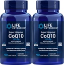 Estensione della vita COQ10 Super Ubiquinol 100mg 90 Count (Pack of 2) con il supporto mitocondriale potenziato