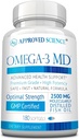 Omega-3MD - Fish Oil EPA & DHA - Migliorare la salute cognitiva - 1 bottiglia - 3 mesi di fornitura