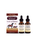 Kit di disintossicazione in oro interno AMBER NATURALZ per cani, gatti, uccelli, conigli e porcellini della Guinea | Supporto erboso per la salute del fegato e del rene