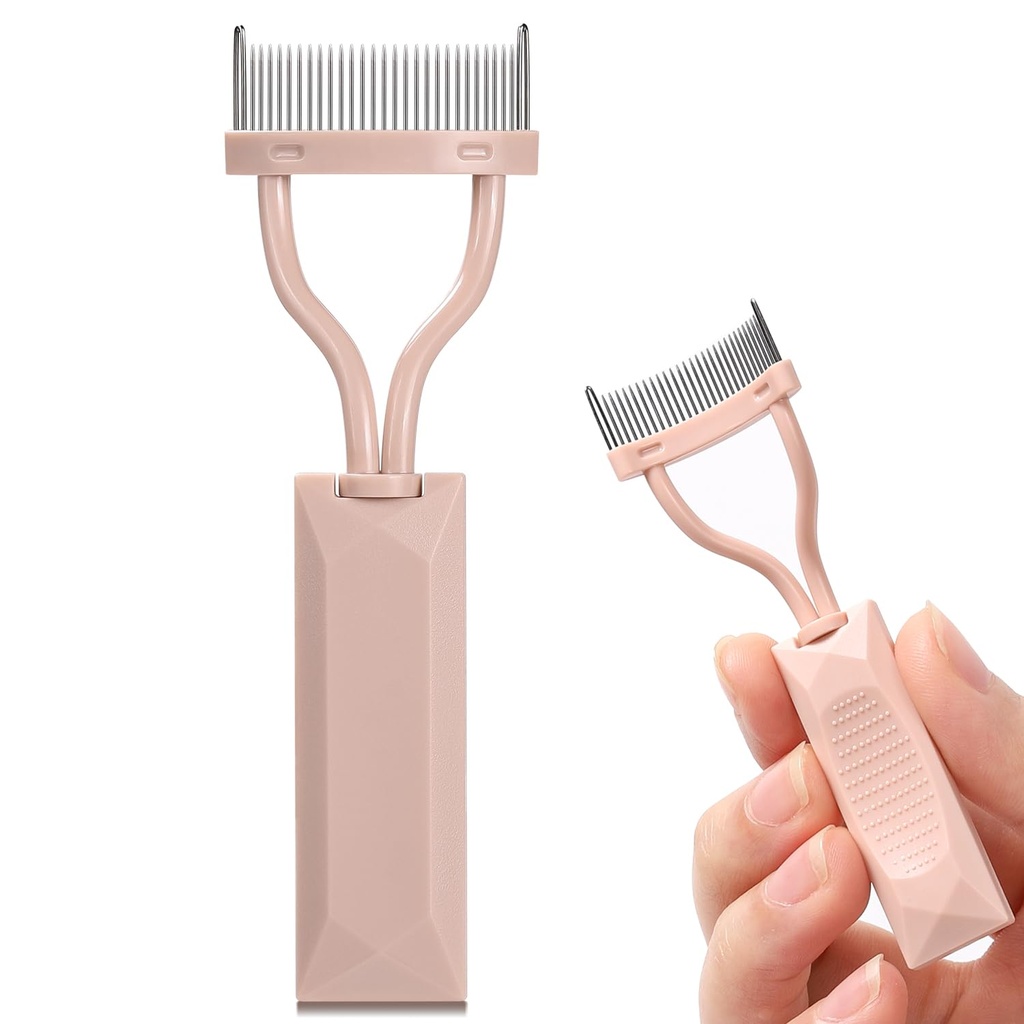 Separatore della palpebra, Arc progettato lash Definer Comb trucco Mascara Comb Applicatore con copertura, strumento cosmetico della spazzola dell'occhio (Naked Pink)