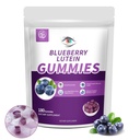 Blueberry Lutein Eye Vitamins Gummies con 180 Conte - 3 Mesi di alimentazione, Vegan Eye Health Supplement per bambini e adulti, Lutein Gummies per Vision Clarity e Blue Light Support