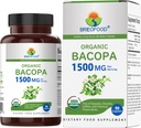 Brieofood Organic Bacopa 1500mg, 45 Serve, Vegetariano, Senza Glutine, 90 compresse vegetariane...