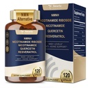 Totaria NMNH (Dihydronicotinamide Mononucleotide), NMN Alternative Supplement w/Niacinamide (Vitamin B3), Quercetina, Trans-Resveratrolo, Supporto NAD+, Skin Cell Health*, Anti-invecchiamento & Energy, 120 Caps