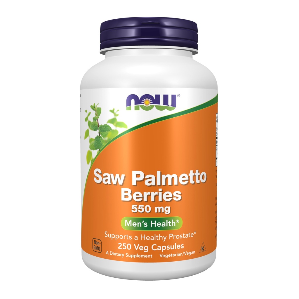 NOW Integratori alimentari, Sega Palmetto Berries (Serenoa repens) 550 mg, Salute degli uomini*, 250 capsule di Veg