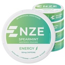 NZE Caffeina Nootropic Pouches (Spearmint) - Energy Pouches con 50 mg di caffeina, Alpha GPC, L-Tyrosine & L-teanina con senza zuccheri o dolcificanti artificiali - 15 Pouches per Can - 5 Pack