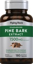 Piping Rock Pine Bark Extract Capsule | 1500mg | 180 Count | Non OGM, Gluten Free Supplement