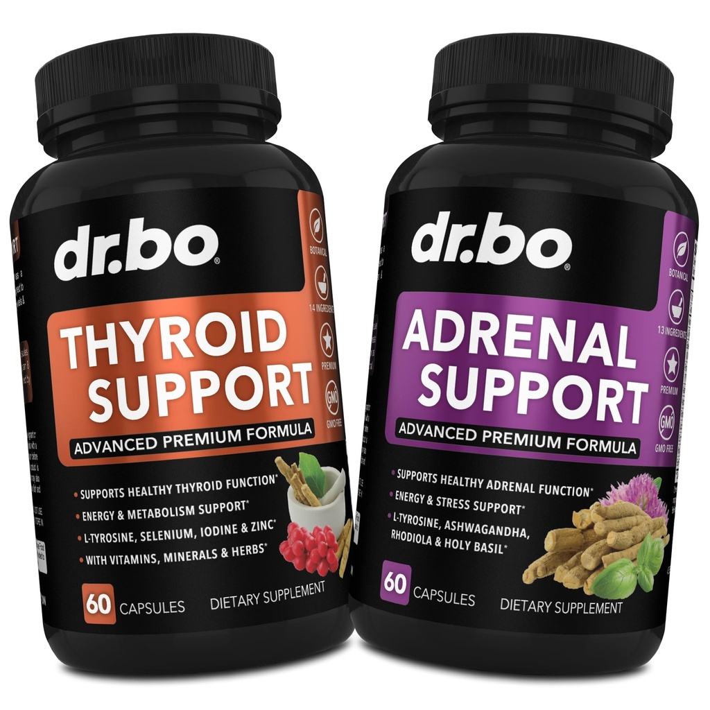 DR. BO Thyroid Supplementi surrenali per le donne e gli uomini