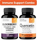 Sandhu's Immune Support Combo | Elderberry & Quercetin Capsule Bundle | Supporta la salute immunitaria