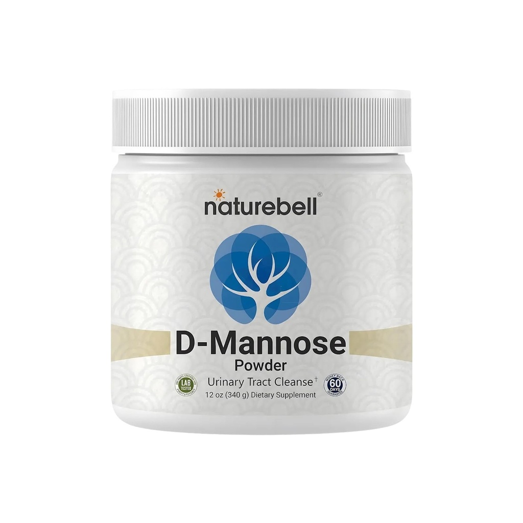 NatureBell D Mannose Powder, 12oz | Instantized per Max Absorption – Pulizia rapida – Supporto sanitario del tratto urinario e della vescica – Flush UTI Impurities – Non OGM, Vegan