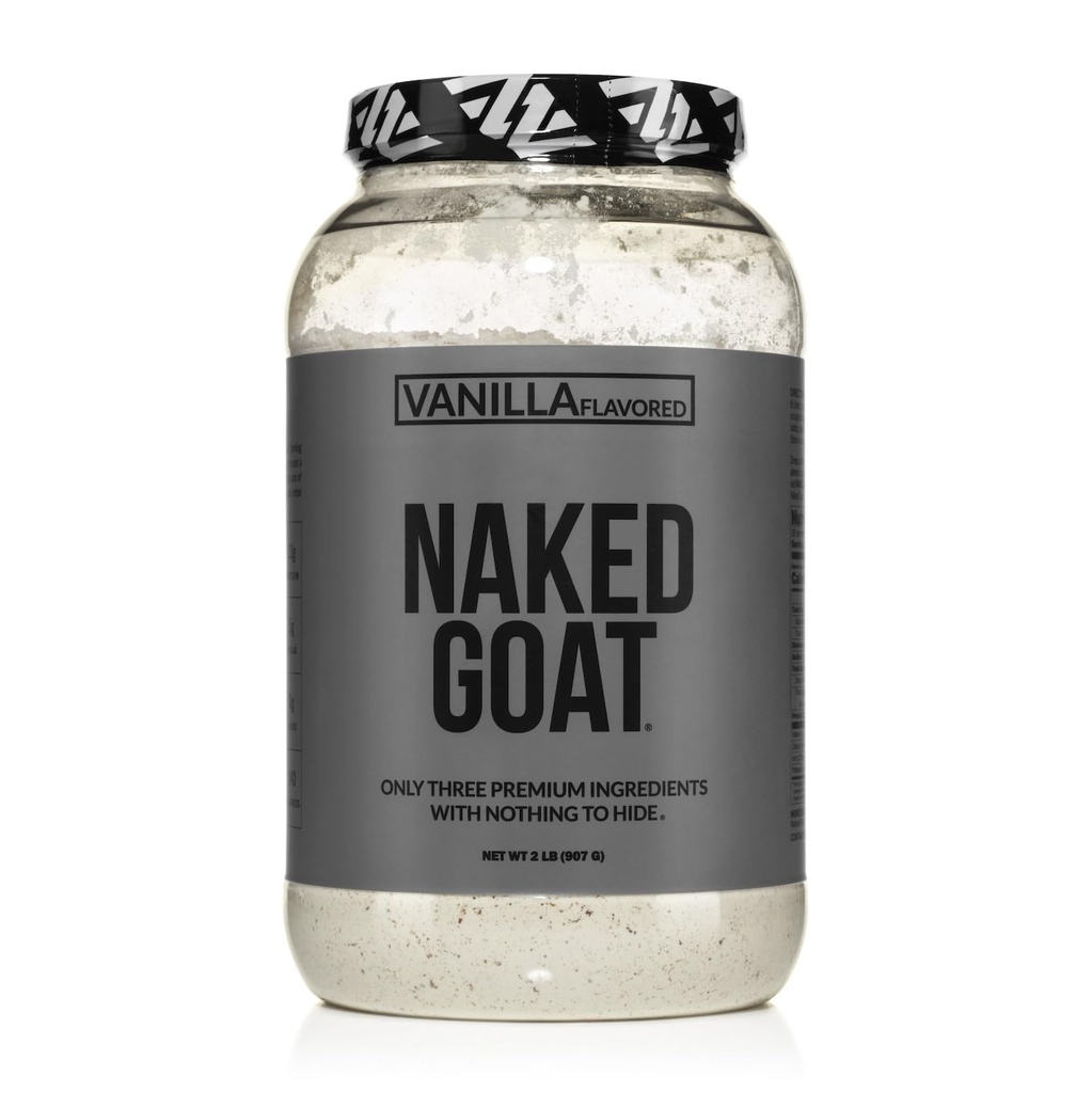 NAKED Goat Vanilla Protein Powder - Pasture Fed Goat Whey Protein Powder from Small-Herd Dairies - Solo 3 Ingredienti - OGM Free, Soy Free - All Natural - 23 Grammi di Protein - 25 Serve