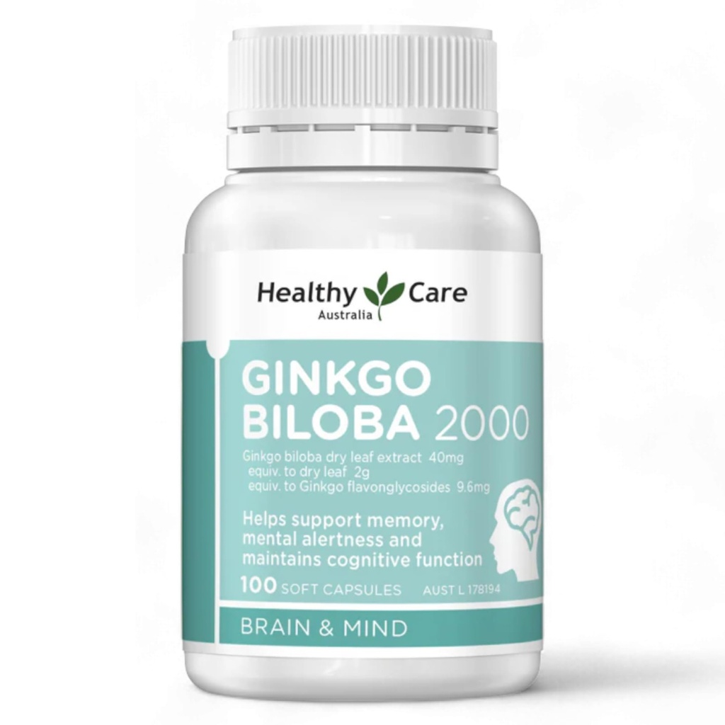 Ginkgo Biloba 2000mg 100 capsule australiana Made