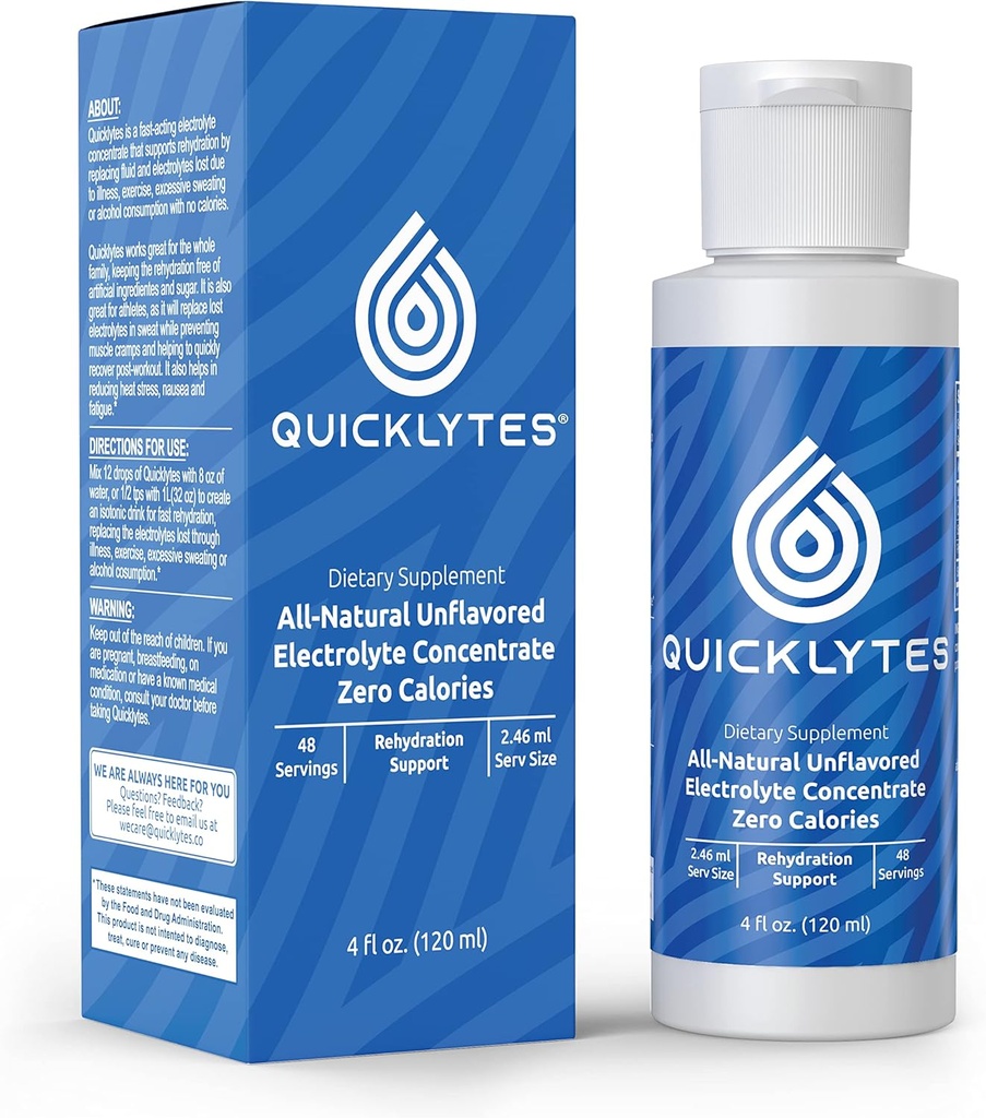 Integratore di elettroliti per l'idratazione rapida | No Calorie No Sugar | Potassium, Magnesium & Sodium | Leg Cramp Relief | 48 Servings (1 bottiglia)