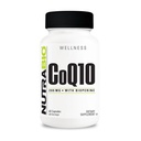 NutraBio CoQ10 Integratore alimentare con Bioperine, Funzione cardiaca sana e produzione di energia cellulare, 200 mg - 60 capsule