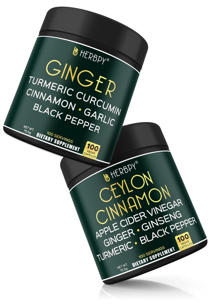 Bundle 5in1 Ginger Supplemento & 6in1 Premium Ceylon Cinnamon Integratori