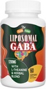 Liposomal GABA con L-teanina Supplementi 1200mg - High Absorption GABA Complex con Ashwagandha, Camomilla, Tart Cherry Herbal Supplements for Men and Women, 60 Softgels