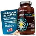 100 miliardi di probiotici - Probiotici 15-Strain per le donne e gli uomini, DRCaps rilasciato ritardato, Prebiotici, L-Glutamina, Pectin di mela, Gut Lining Support, Shelf Stable, Non-GMO, 60 capsule vegane per gli adulti