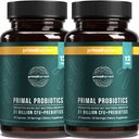 Probiotici Primal Harvest per donne e uomini Scaffalatura con Prebiotici Supplemento giornaliero per adulti 60 capsule (2 Pack)