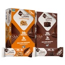 NuGo Slim 24ct Varietà - Burro di arachidi croccanti 12 bar & Brownie Crunch 12 barre, 16g Protein, Keto Friendly, Gluten Free, 24 conteggio