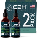 E2H Chlorophyll Liquid Drops - Energy Booster, Digestione, Supporto del sistema immunitario e Deodorante interno - Vegan - Gluten Free - Non-GMO - (2 Bottiglie)
