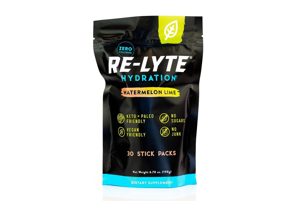 Miscela di polvere di idratazione dell'elettrolita di ri-lento di REDMOND, Lime di anguria (30 pacchetti di stick)