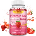 Vitamina B12 Gummies per le donne e gli uomini, 5000mcg Methyl B12 Gummies con vitamina B6, D3, Ferro, Folato per gli adulti, Supporta l'energia & Metabolismo Boost, Mood, Immune & Nervous System, Zucchero