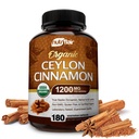 NutriFlair Organic Ceylon Cinnamon (100% Certificata Organic Ceylon Cinnamon) 1200mg per Serving, 180 Capsule - Giunti, Inflammatorio, Antiossidante