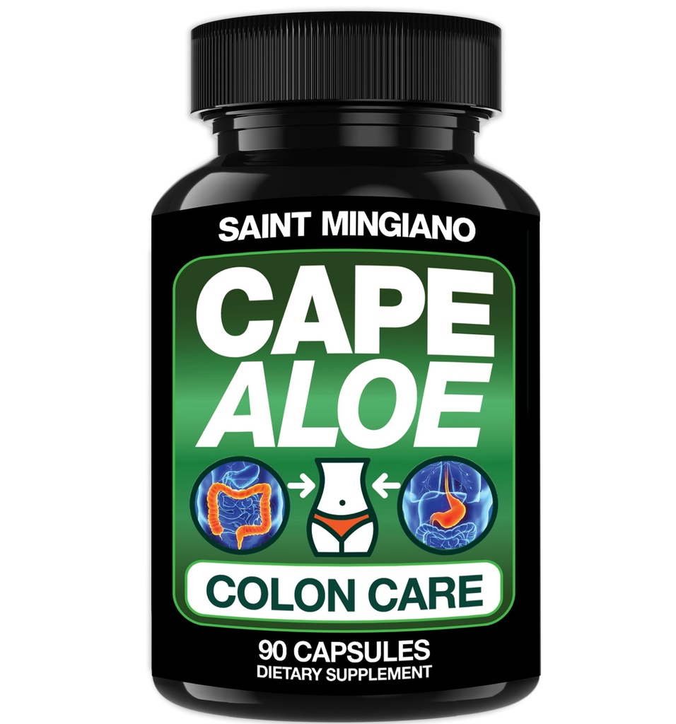 Cape Aloe Vera Capsules - Colon Cleanse, Detox & Flush - 90 capsule. Rilievo di costipazione gentile e movimento di tassello che agisce come naturale Lassativo di erbe - Movimento di tassello Salute digestiva