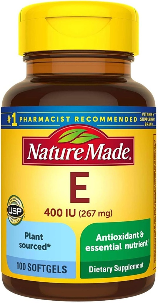 Vitamina E 400 I.U. Softgels 100 ea (Pacchetto di 2)
