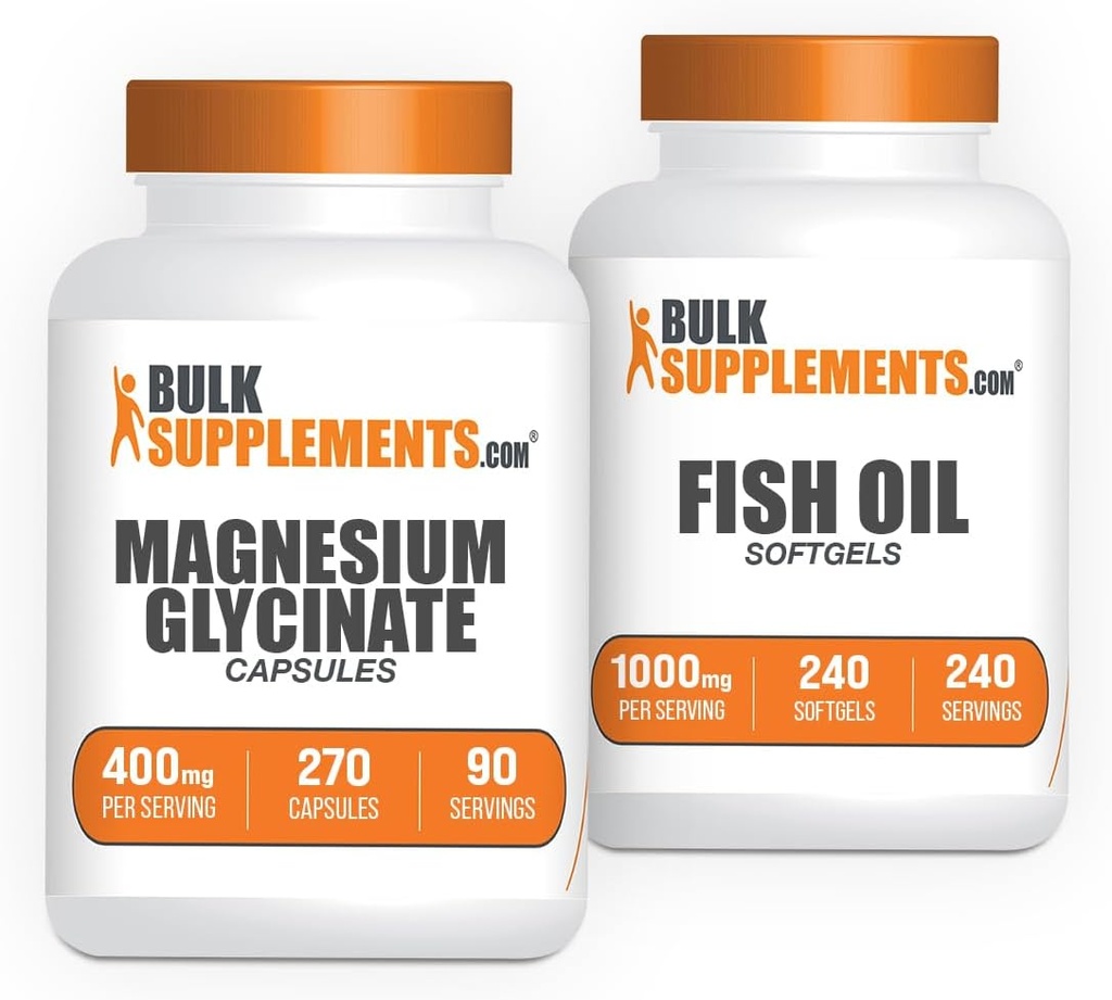 Magnesio Glycinate capsule 240ct + Fish Oil Softgels 240ct Bundle