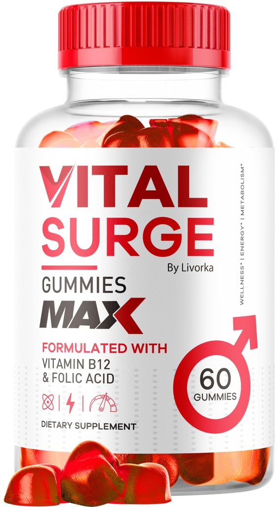 Chirurgia Vitale - Chirurgia vitale per gli uomini Gummies, Vital Vita Chirurgia massima 1050 MG, VitalSurge Supplement Support Gummy Advanced Formula, Premium Vitamin Gomitas (60 Gummies)