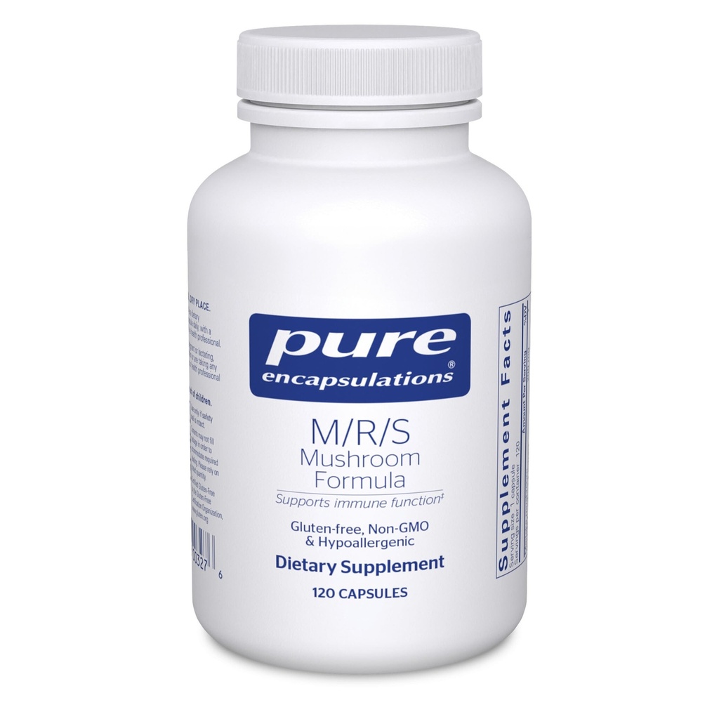 Pure Encapsulations M/R/S Mushroom Formula | Supplemento anallergico Promuove la salute immunitaria e fornisce il supporto fisico a ampio spettro | 120 capsule