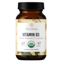 Truvani Organic Vitamin D3 - Plant-Based, USDA Organic, Gluten-Free, Non OGM, Vegan D3 Supplement - Supporta Bone, Immune & Brain Health - 30 compresse