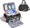 Trunab sacchetto di pronto soccorso vuoto, borsa medica professionale di emergenza del risponditore del risponditore della borsa con divisori interni e fondo antiscivolo, ideale per EMT, EMS, paramedici