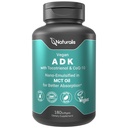 Naturalis Vegan Vitamin ADK con 50 mg Tocotrienol e CoQ-10 | Nano-emulsionato in EVOO per una migliore assorbimento | Non OGM, Soy Free and Vegan Society Certified | 180 Veggie Softgels (Carrageenan Free)