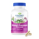 RidgeCrest Herbals Blood Pressure Herbal Formula, 12 Erbe, Poria Mushroom, Gastrodia, Gardenia, per il cuore, Vascular, Circulation Health (60 Conte (Pack of 1))