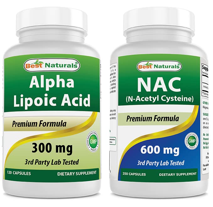 Migliori naturali alfa acido lipoico 300 mg & NAC 600 mg