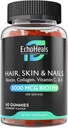 Hair, Skin & Nail Gummies | Biotin Collagen Vitamina C & E Supplemento | 3000mcg Biotin | Raspberry aromatizzato | 60 Gummies