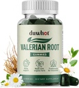 Gomma di radice di valeriana, radice di valeriana organica per sonno e sollievo da stress, potenziato con fiore di camomilla per adulti, Bambini benvenuti, Aroma di mela, 60 conteggi