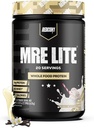 REDCON1 MRE Lite Polvere di proteine alimentari, Vanilla - Bassa carb & Whey Sostituzione di pasti gratuiti con miscele di proteine animali - Integratore facile da digerire realizzato con oli MCT (20 Serve)