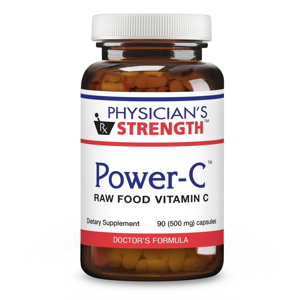 Potenza-C - 90 capsule - Vitamina C + Flavonoidi crudi di Camu Camu, Acerola Cherry, Rhus coriaria & Rose Hip - Kosher - 30 Serve