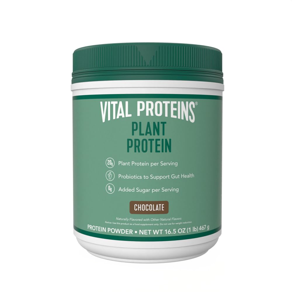 Proteine Vitale Polvere proteica – 20g Proteine a base vegetale con ceci – 1B CFU Probiotico per la salute del fegato, Non Aggiunto Zucchero – Cioccolato, 16.5 oz